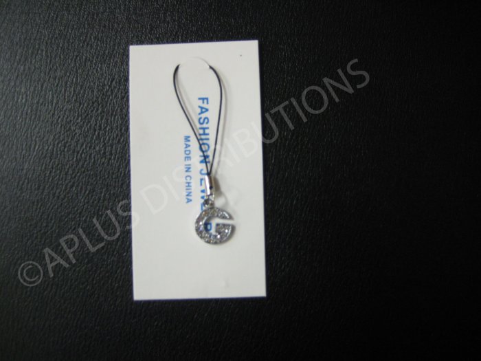 NEW Crystal Cell Phone Charm- Small Letter âGâ Regular