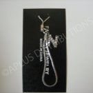 NEW Crystal Cell Phone Charm-  Small Letter “N” Regular