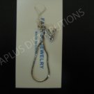 NEW Crystal Cell Phone Charm-  Small Letter “V” Regular