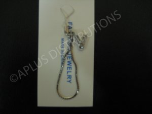NEW Crystal Cell Phone Charm-  Small Letter &acirc;��V&acirc;�� Regular