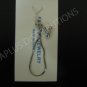 NEW Crystal Cell Phone Charm-  Small Letter “V” Regular
