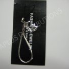 NEW Crystal Cell Phone Charm-Crescent Moon W/ Star