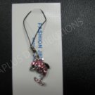 NEW Crystal Cell Phone Charm- Pink Dolphine