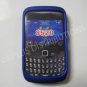 New Dark Blue Rubberized Hard Cover For Blackberry 8520 - (0111)