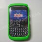 New Lime Green Rubberized Hard Cover For Blackberry 8520 - (0114)