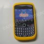 New Yellow Rubberized Hard Cover For Blackberry 8520 - (0113)