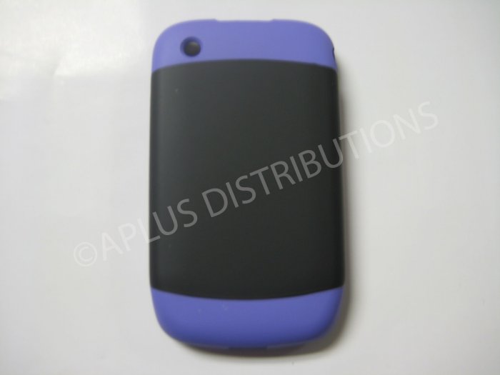 New Purple Rubberized Hard Cover For Blackberry 8520 - (0115)