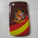 NEW Hard Protective Case For Blackberry 8520-SPAIN W/STRIPS (Red/Brown)
