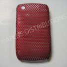 New Red Lattice Pattern Design Hard Protective Cover For Blackberry 8520 - (0058)