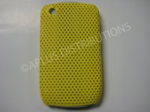 New Yellow Lattice Pattern Design Hard Protective Cover For Blackberry 8520 - (0056)