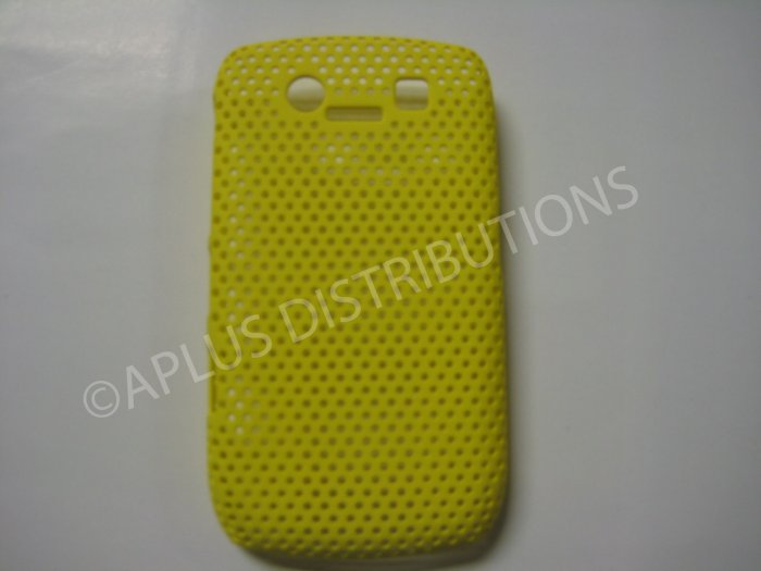 New Yellow Lattice Pattern Design Hard Protective Cover For Blackberry 8900 - (0056)