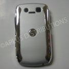 New Silver Metallic Two Piece Design Hard Protective Cover For Blackberry 8900 - (0117)