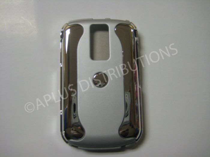 New Silver Metallic Two Piece Design Hard Protective Cover For Blackberry 9000 - (0117)