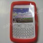New Red Solid Color Silicone Cover For Blackberry 8300 - (0155)