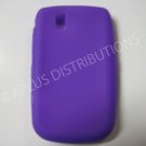 New Purple Solid Color Silicone Cover For Blackberry 9630 - (0151)