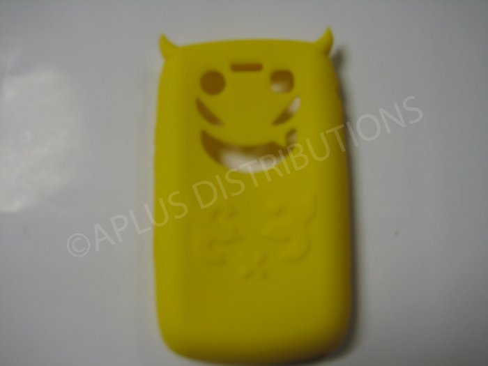 New Yellow Devil Design Silicone Cover For Blackberry 9700 - (0194)