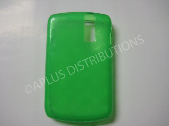New Green Transparent Multi-Circles TPU Cover For Blackberry 8300 - (0035)