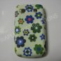 New Green Groovy Flower TPU Cover For Blackberry 9700 - (0110)