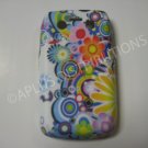 New Multi-Color Flower W/Circles TPU Cover For Blackberry 9700 - (0114)