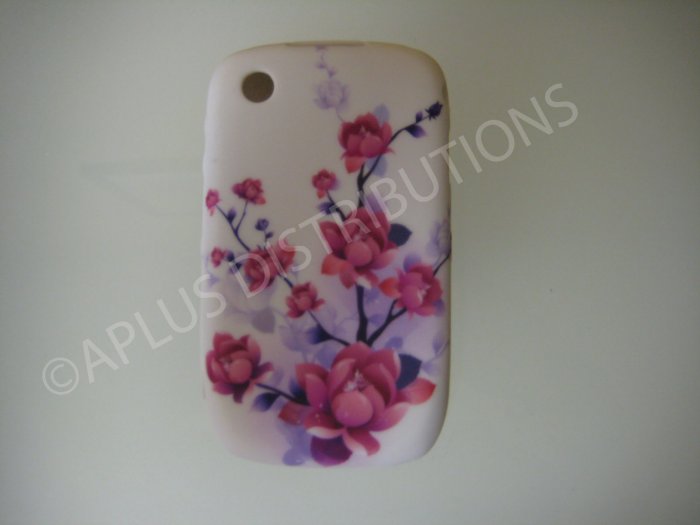 New Purple Cherry Blossom Series TPU Cover For Blackberry 8520 - (0031)