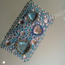 NEW FASHIONABLE BLING MULTI-HEARTS DIAMONDS FOR IPOD TOUCH 2ND 3RD GENERATION- TURQOUISE
