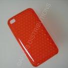 NEW FOR IPOD TOUCH 4TH GENERATION TRANSPARENT DIAMOND CUT PATTERN-RED