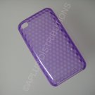 NEW FOR IPOD TOUCH 4TH GENERATION TRANSPARENT DIAMOND CUT PATTERN-PURPLE