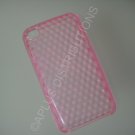 NEW FOR IPOD TOUCH 4TH GENERATION TRANSPARENT DIAMOND CUT PATTERN-PINK