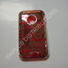 New Red Chrome Multi-Circles Design Hard Protective Cover For iPhone 3G 3GS - (0073)