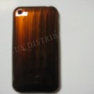 New Brown Metallic Paint Pattern Hard Protective Cover For iPhone 3G 3GS - (0006)