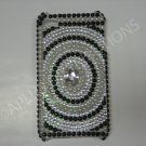 New Black Diamond In Circle Design Crystal Bling Diamond Case For iPhone 4 - (0023)