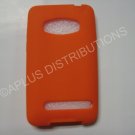 New Orange Solid Color Silicone Skin Case For HTC Evo 4G - (0015)