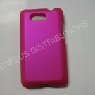 New Hot Pink Rubberized Hard Protective Cover For HTC Aria - (0055)
