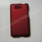 New Red Rubberized Hard Protective Cover For HTC Aria - (0054)