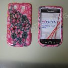 New Pink Multi-Plumeria Design Hard Protective Cover For Blackberry 9800 - (0152)