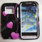 New Hot Pink Cherry Hearts Hard Protective Cover For HTC Touch Pro 2 (CDMA) - (0026)