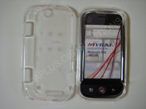 New Clear Transparent Hard Protective Cover For Motorola Cliq MB200 - (0059)