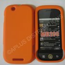New Orange Rubberized Hard Protective Cover For Motorola Cliq MB200 - (0069)