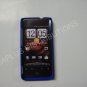 New Blue Rubberized Hard Protective Cover For HTC Droid Incredible - (0053)