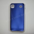 New Blue Vinyl Pattern Hard Protective Cover For iPhone 4 - (0077)