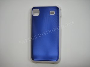 New Blue Vinyl Pattern Hard Protective Cover For iPhone 4 - (0077)