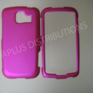 New Hot Pink Rubberized Hard Protective Cover For LG Optimus S LS670 - (0055)
