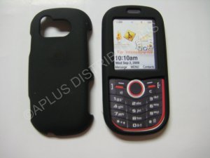 New Black Rubberized Hard Protective Cover For Samsung Intensity U450 - (0051)