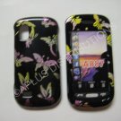 New Black Multi-Butterflies Hard Protective Cover For Samsung Solstice A887 - (0005)