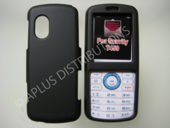 New Black Rubberized Hard Protective Cover For Samsung Gravity T459 - (0051)