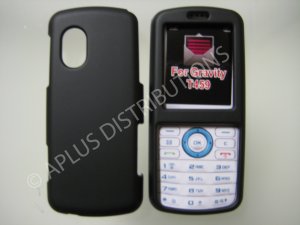 New Black Rubberized Hard Protective Cover For Samsung Gravity T459 - (0051)