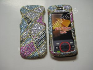 New Multi-Color Abstract Triangle Bling Diamond Case For Motorola Debut I856 - (0008)