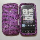 New Hot Pink Zebra Design Bling Diamond Case For HTC Touch Pro 2 (GSM) - (0003)