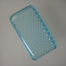 NEW FOR IPOD TOUCH 4TH GENERATION TRANSPARENT DIAMOND CUT PATTERN-LIGHT BLUE