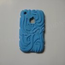 New Tribal/Tattoo Design Silicone For Iphone 3G/3GS - LIGHT BLUE